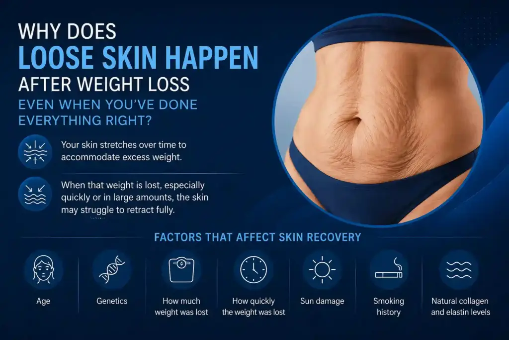 Why Does Loose Skin Happen After Weight Loss Even When You’ve Done Everything Right Llanelli?